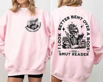 Smut Readers Sweatshirt, Book Lover Gift For Her, Funny Reading Shirt, Spread Those Pages Spicy Reader Novelty, Funny Hoodie For Mom