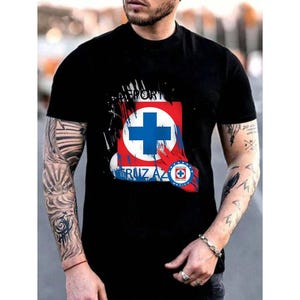 Cruz Azul T-shirt, Adult Unisex Graphic Sweatshirt, Liga MX Tee Futbol Soccer Fan Cotton Hoodie