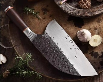 Cuchillo de cocina/exterior hecho a mano