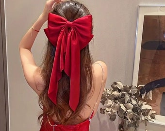 1 pz fermagli per piume con fiocco in raso francese eleganti fermagli per capelli carini accessori per capelli versatili casual