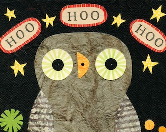 Midnight Owl Says Hoo Hoo Print