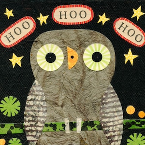 Midnight Owl Says Hoo Hoo Print