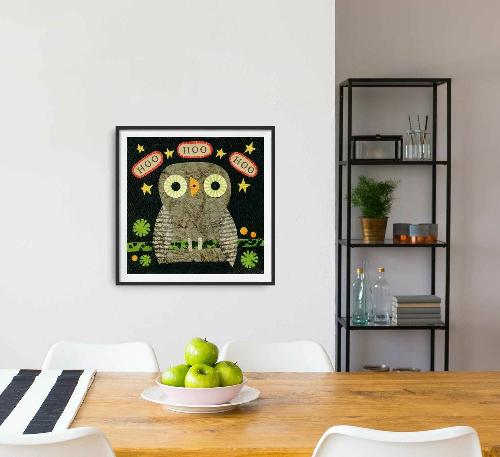 Midnight Owl Says Hoo Hoo Print - Etsy