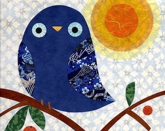 Blue Bird on a Branch Print