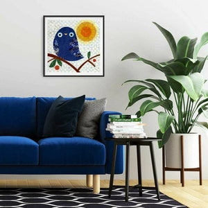 Blue Bird on a Branch Print image 3