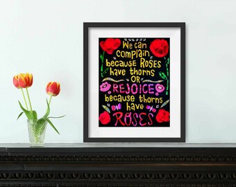 Roses and Thorns Print