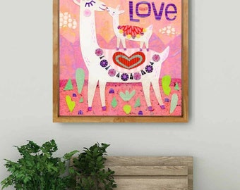 Llama Love Print