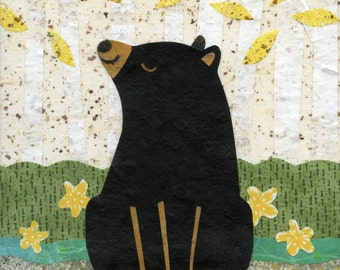 Black Bear By the River Print