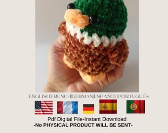 Duck Crochet Pattern, Farm Animal Crochet Pattern, Amigurumi Duck PDF, Digital Crochet Toy Pattern, DIY Plushie Pattern