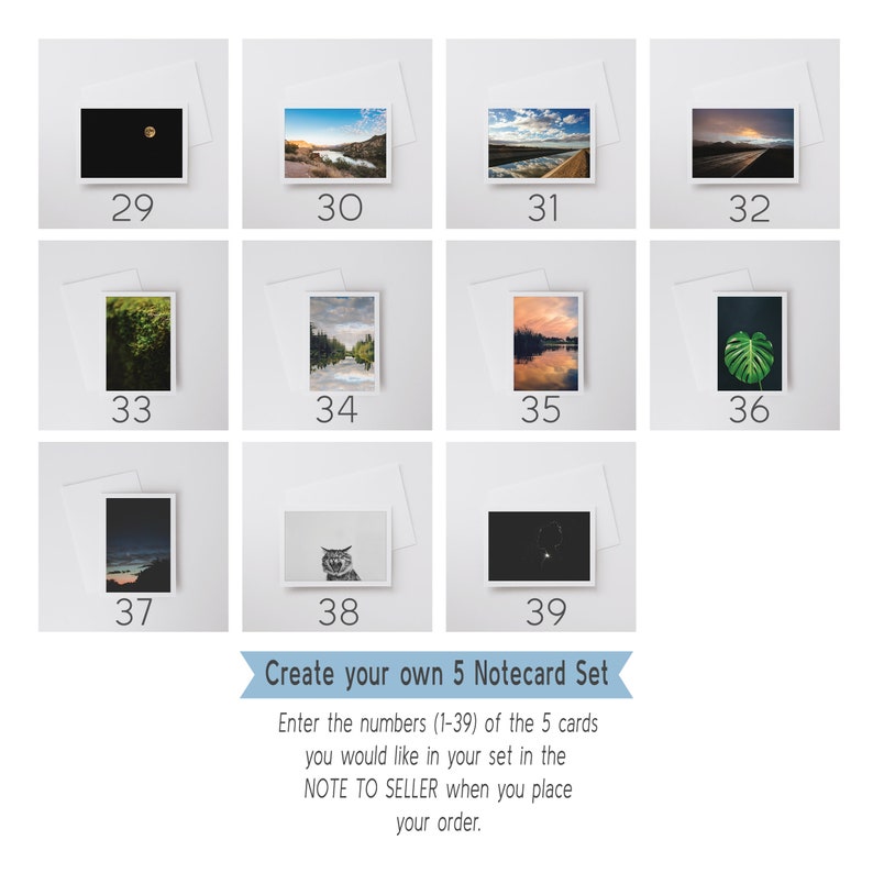 Make Your Own Blank Note Card Set Choose Any 5 Cards, Frameable Fine Art Photo Cards, 6.25x4.5 A6 Stationery Set Thinking of You image 4