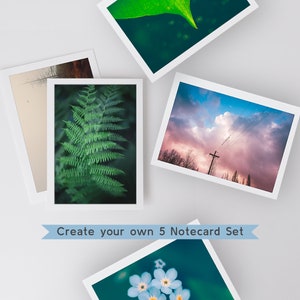 Make Your Own Blank Note Card Set Choose Any 5 Cards, Frameable Fine Art Photo Cards, 6.25x4.5 A6 Stationery Set Thinking of You imagem 1