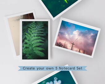 Make Your Own Blank Note Card Set - Choose Any 5 Cards, Frameable Fine Art Photo Cards, 6.25"x4.5" (A6) | Stationery Set | Thinking of You