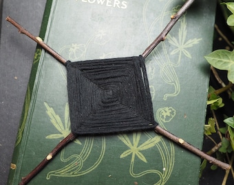 Avalon Blackthorn Wood Cross Charm for Protection: English Folk Magic