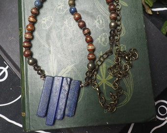 Lapis Lazuli Ritual, Vintage Necklace - Witchcraft, Pagan