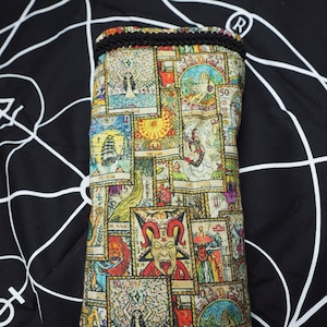 Tarot Card Print Altar or Divination Reading Cloth:  For Witchcraft