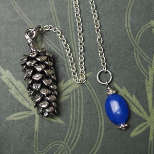 Pine cone pendulum made with Gemstone charm  - for Divination & Dowsing - Witchcraft