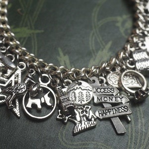 Pulsera con dijes de la baraja Lenormand: paganismo, adivinación, wicca y brujería