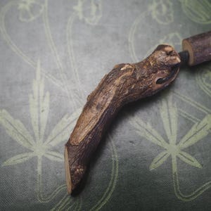 Knotted Avalon Blackthorn Wood Pendant: For Protection & Blasting