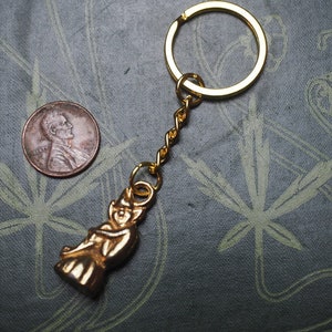 Vintage Pixie Key Chain Fey, Fairy, Luck Folk Magic, Pagan, Folk Magic, Witchcraft, good luck, Keyring image 5