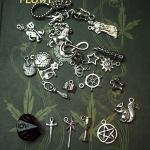 Tarot Deck in a Tin Casting Charms and Die Pagan, Divination, Wicca, Witchcraft, 14 sided Die, Major and Minor Arcana image 4