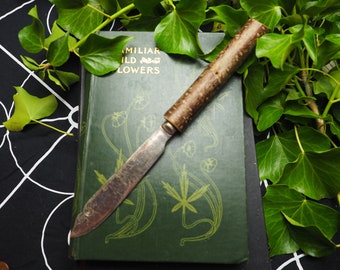 Athame with Hazel handle and Up-cycled Blade - Wisdom - for Pagans, Witches and Wiccans, ogham tree