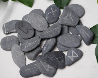 25 Tintagel Slate Elder Futhark Runes For divination - Pagan, Wicca, Witchcraft, Norse, From Cornwall