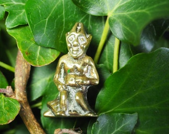 Wee Lucky Pixie, Altar Piece - For the Fey and Unseen Ones  - Upcycled, Witchcraft, Witch, Wicca, Pagan, Statue, Figure