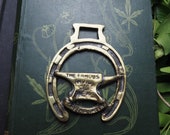 Vintage or Antique Gretna Green Anvil Horse Brass - Activism - Folk Magic, British, Pagan, Weddings, Elopements