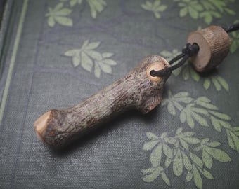 English Hawthorn Wood Pendant - For the Fey & Heart Healing Pagan, Wicca, Witchcraft, Ogham Tree