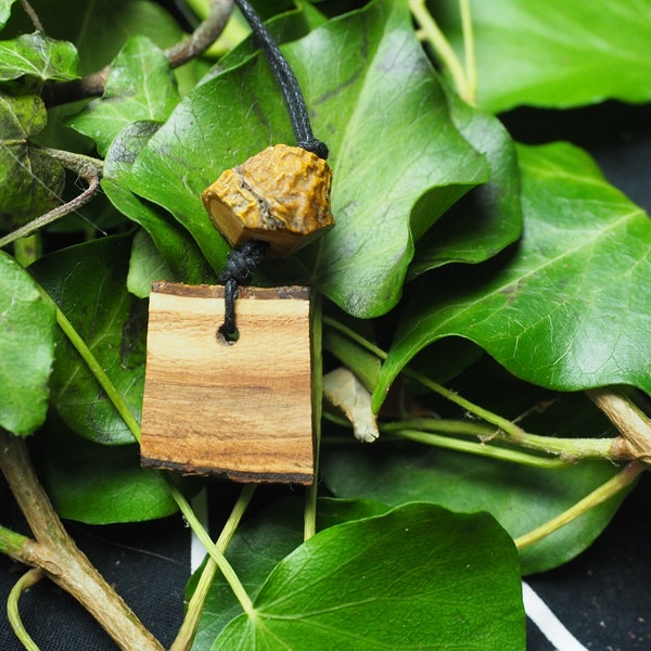 Natural, Rare English Mistletoe Wood Pendant - Druid, Druidry Pagan, Wicca, Witchcraft