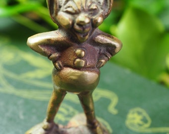 Wee Cheeky Lucky Pixie, Altar Piece - For the Fey and Unseen Ones  - Upcycled, Witchcraft, Witch, Wicca, Pagan, Statue, Figure