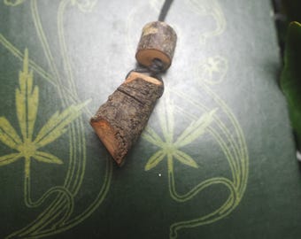 Rare Avalon Blackthorn Root Wood Pendant - Protection - Pagan, Wiccan, Witchcraft, Ogham