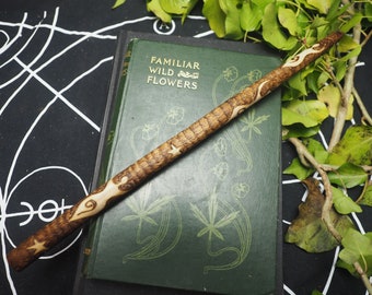 Avalon Willow Wood Star Goddess Wand - Stellar Magic - For Witches, Wiccans and Pagans, Ogham Tree