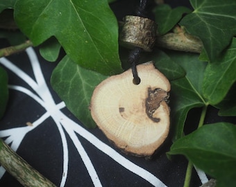 English Oak Wood Knot Pendant: For Strength and Courage - Witchcraft