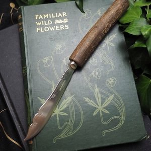 Athame with Broom Wood handle and Up-cycled Blade - Dispossession - for Witches, Ogham Tree