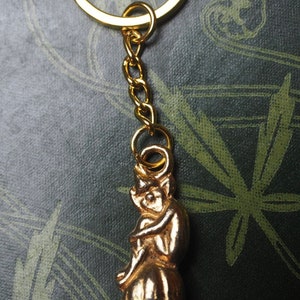 Vintage Pixie Key Chain Fey, Fairy, Luck Folk Magic, Pagan, Folk Magic, Witchcraft, good luck, Keyring image 2