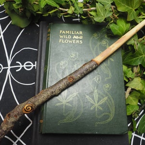 Avalon Blackthorn Wood Wand for blasting and protection For Pagans, Witches, Wiccans, Ogham Tree Wand