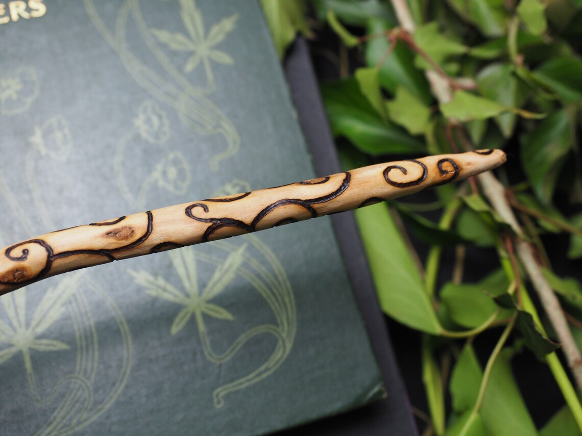 Wild Cornish Cherry Wood Spiral Wand for Love Beauty & Etsy