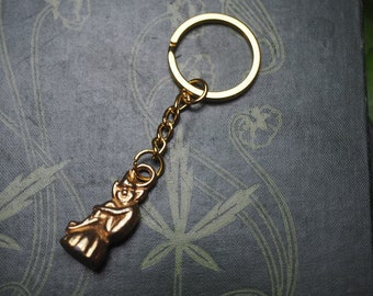 Vintage Pixie Key Chain - Fey, Fairy, Luck - Folk Magic, Pagan, Folk Magic, Witchcraft, good luck, Keyring