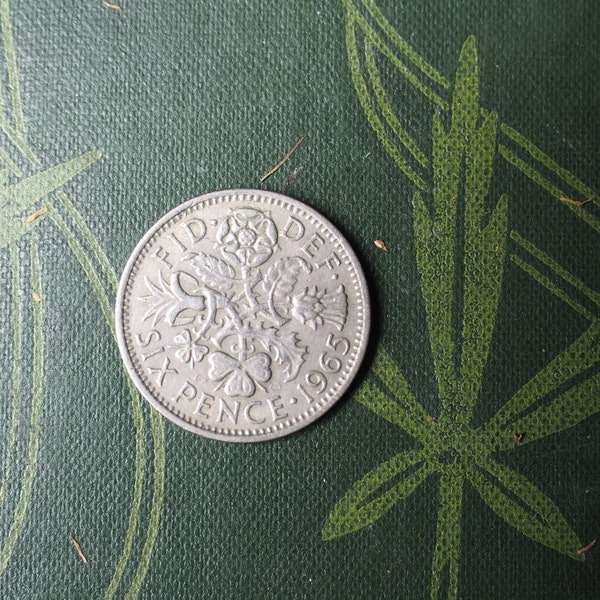 Old English Queen Elizabeth II Sixpence Coin - Bridal, Prosperity, Spell-work, Magic, Christmas, Fairy Offerings, witchcraft