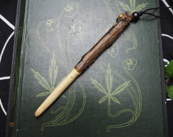 Purging Buckthorn Wood Wand Pendant - For Tenacity & Motivation - Pagan, Travel Wand, Witchcraft