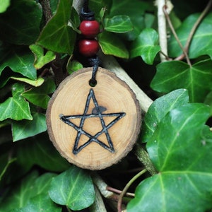 Dorset Rowan Wood Pentagram Pendant: For Protection and the Fey