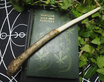 English Rowan Wood Witches Wand - Life Force, Fey & Protection Pagan, Witchcraft, Wicca, Ogham Tree