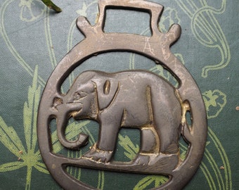 Vintage or Antique Elephant Design, Horse Brass - Folk Magic, Pagan, Witchcraft, Wicca, Traditional