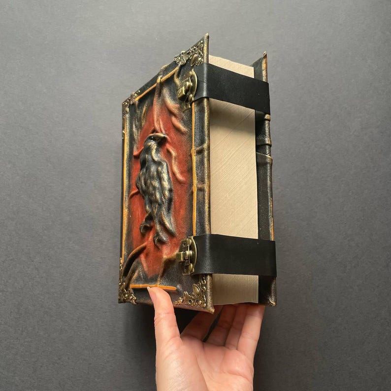 Grimoire des Raben - Dämonologie Journal, A5 Leder Okkultes Buch der Schatten Bild 8