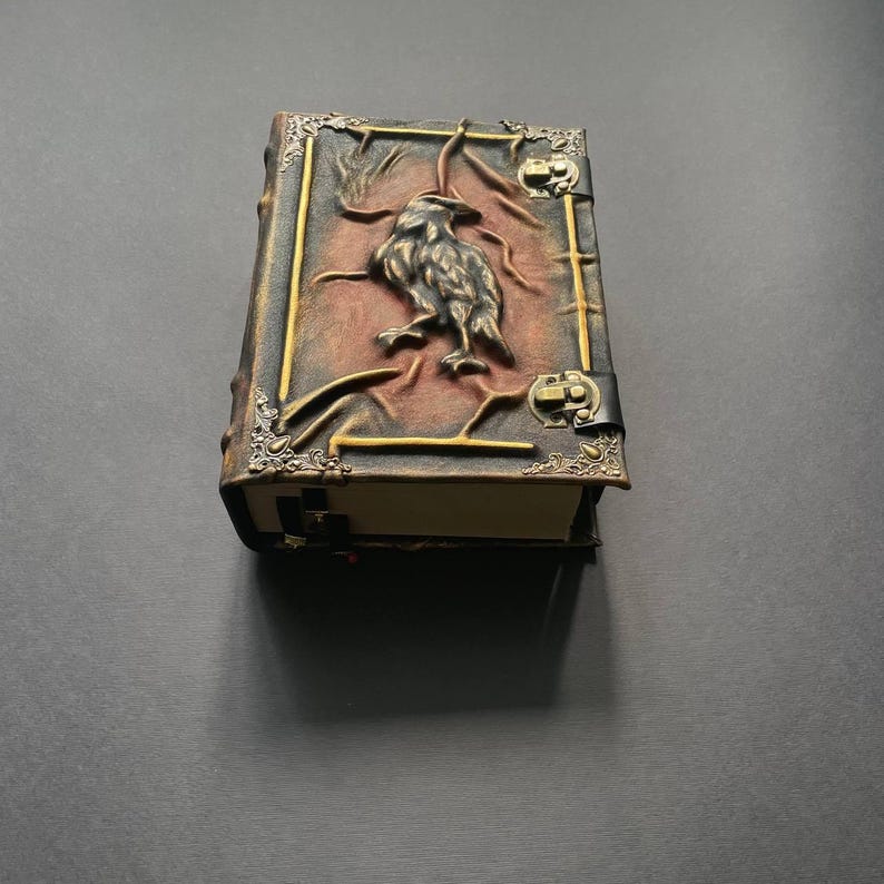 Grimoire des Raben - Dämonologie Journal, A5 Leder Okkultes Buch der Schatten Bild 5
