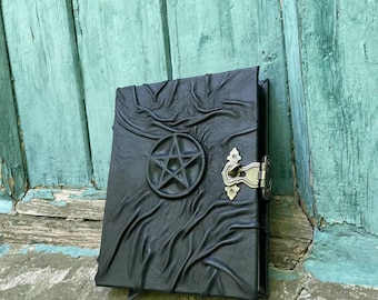 Pentagram Grimoire Handmade Witch Journal | Gothic Zauberbuch | Okkultes Hexen Geschenk