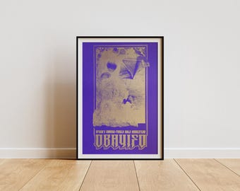 Limited Edition Obayifo Screen Print, Purple & Gold, Modern Poster, African Folklore