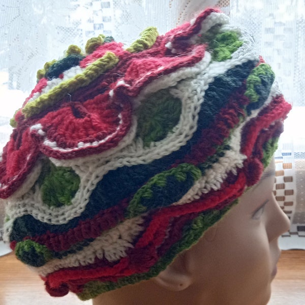 Béret en crochet "Mandala Madness"