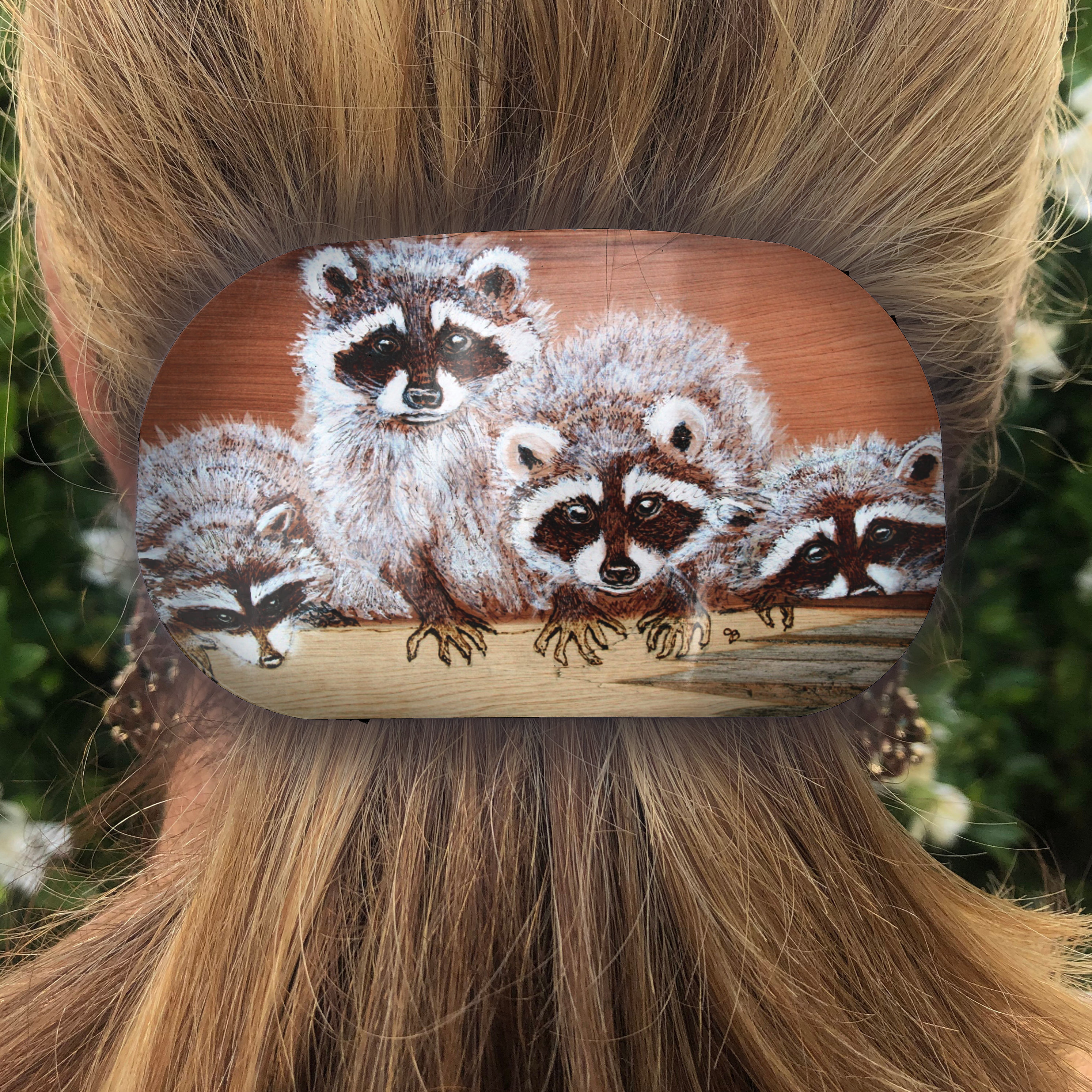 Raccoon Hairclip - Etsy